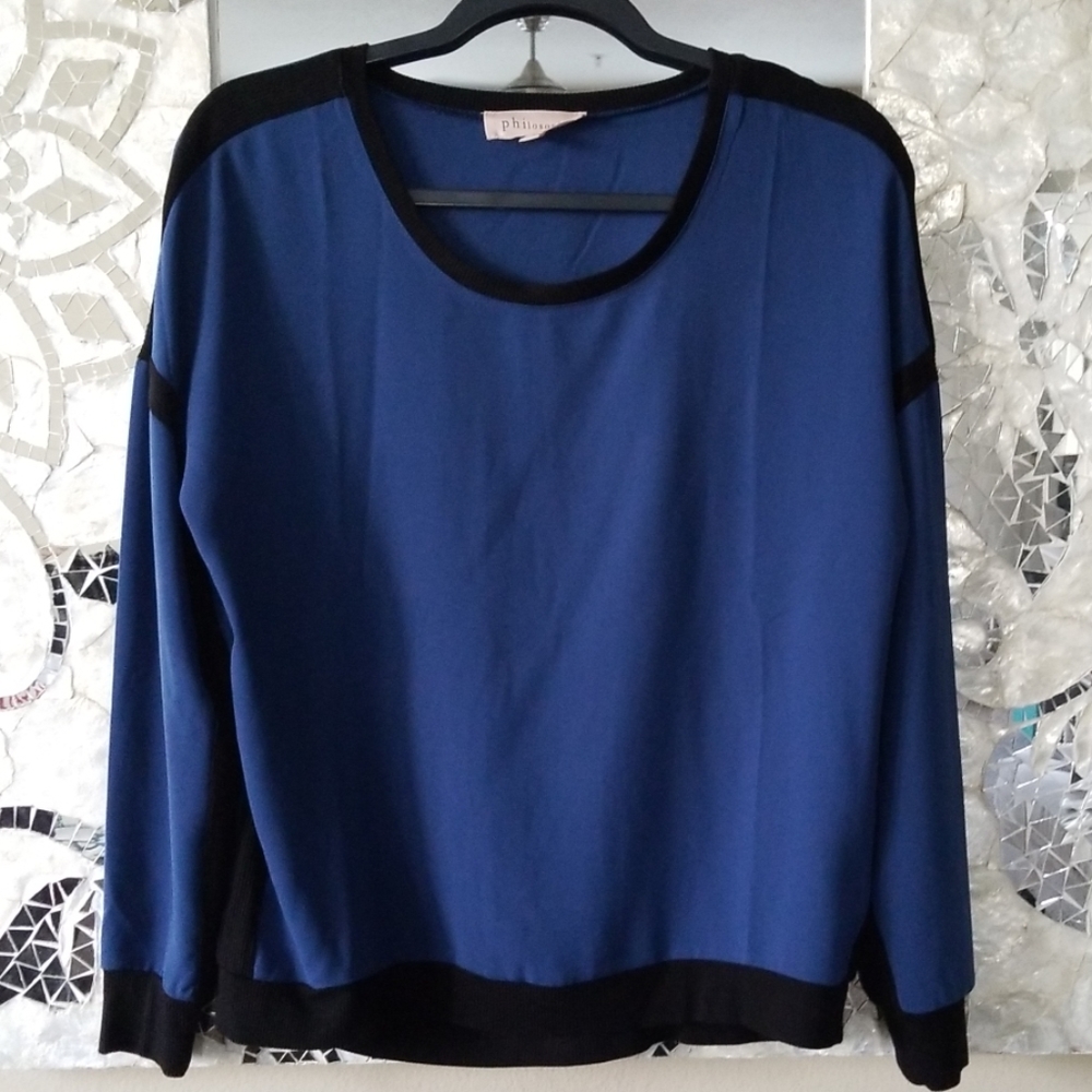 Philosophy Chiffon Long Sleeve Top SMALL